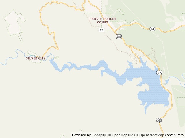 Map of Pactola Reservoir Campground location at Hill City, SD, United States