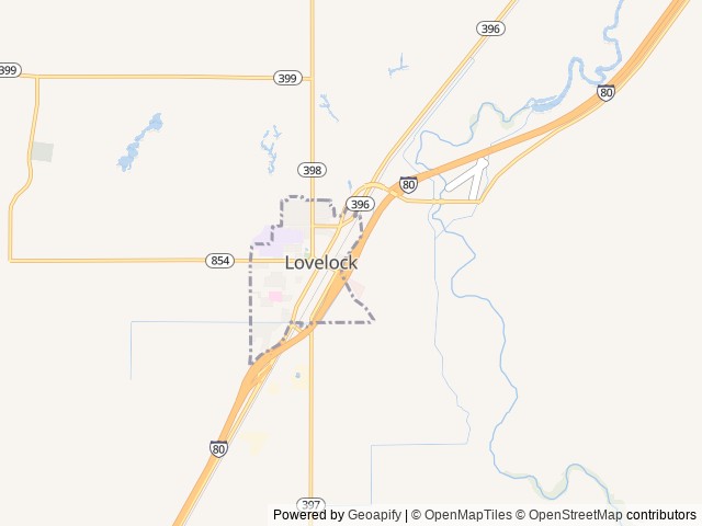 Map of Golden Gate RV Park Lovelock NV location at Lovelock, NV, United States