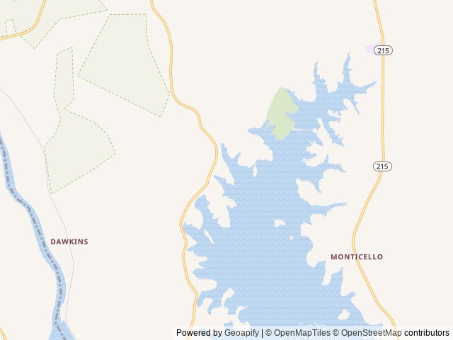 Map of Lakeshore Family Campground location at Blair, SC, United States