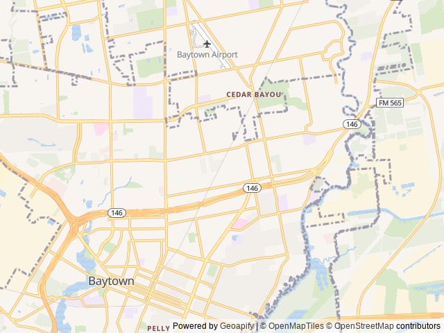 Map of Casa RV Park location at Wallisville, TX, United States
