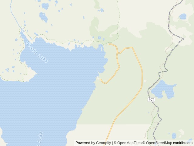 Map of Islet Campground location at Oakridge, OR, United States