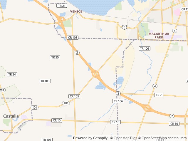 Map of Camp Sandusky location at Sandusky, OH, United States