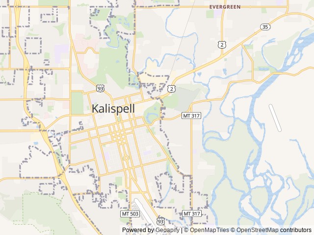 Map for Kalispell Forest River Alta near Kalispell, MT