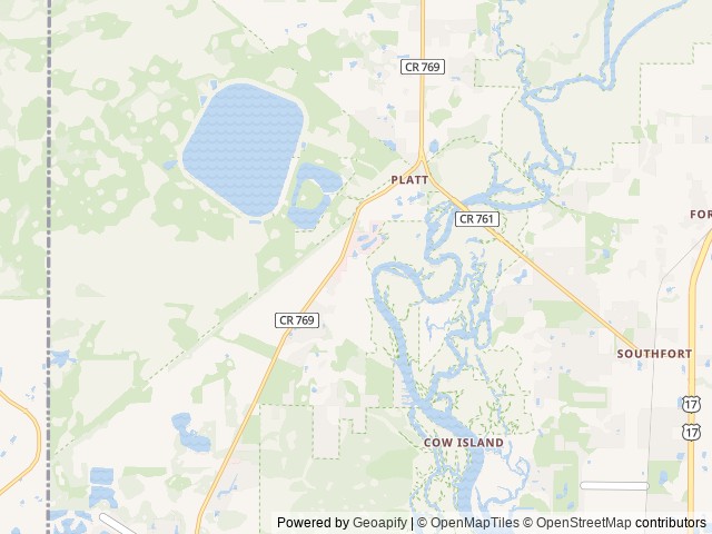 Map of Riverside RV Resort location at Arcadia, FL, United States
