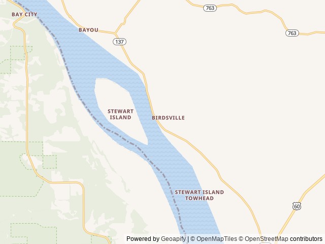 Map of Birdsville Riverside RV Park location at Smithland, KY, United States