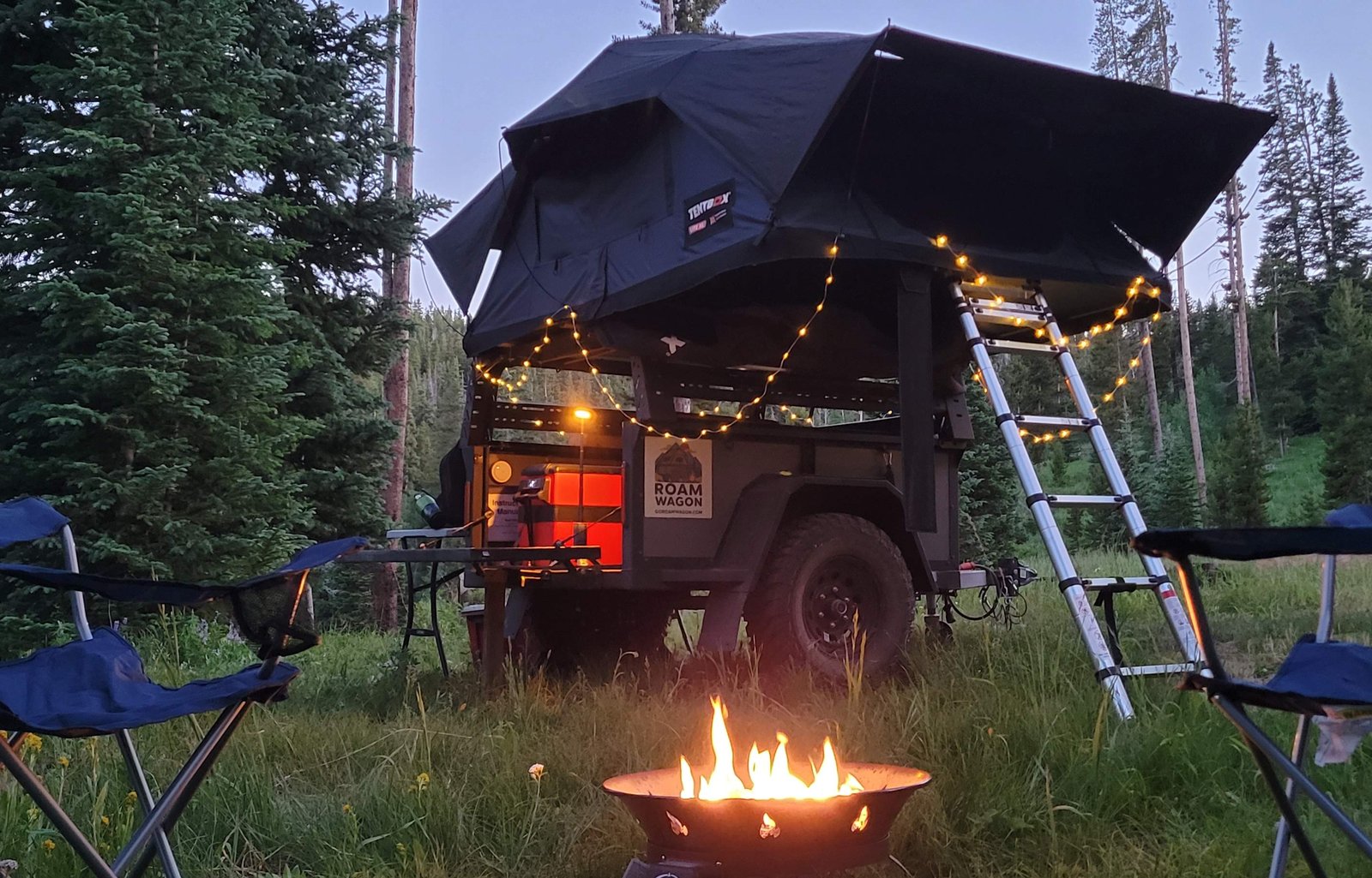 The Roam Wagon - Overland Trailer w/ 4 Person RTT