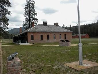 Visitor Center With Stables in the background