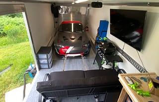 2021 Stealth 8.5x28 Race Car Hauler with room to sleep.