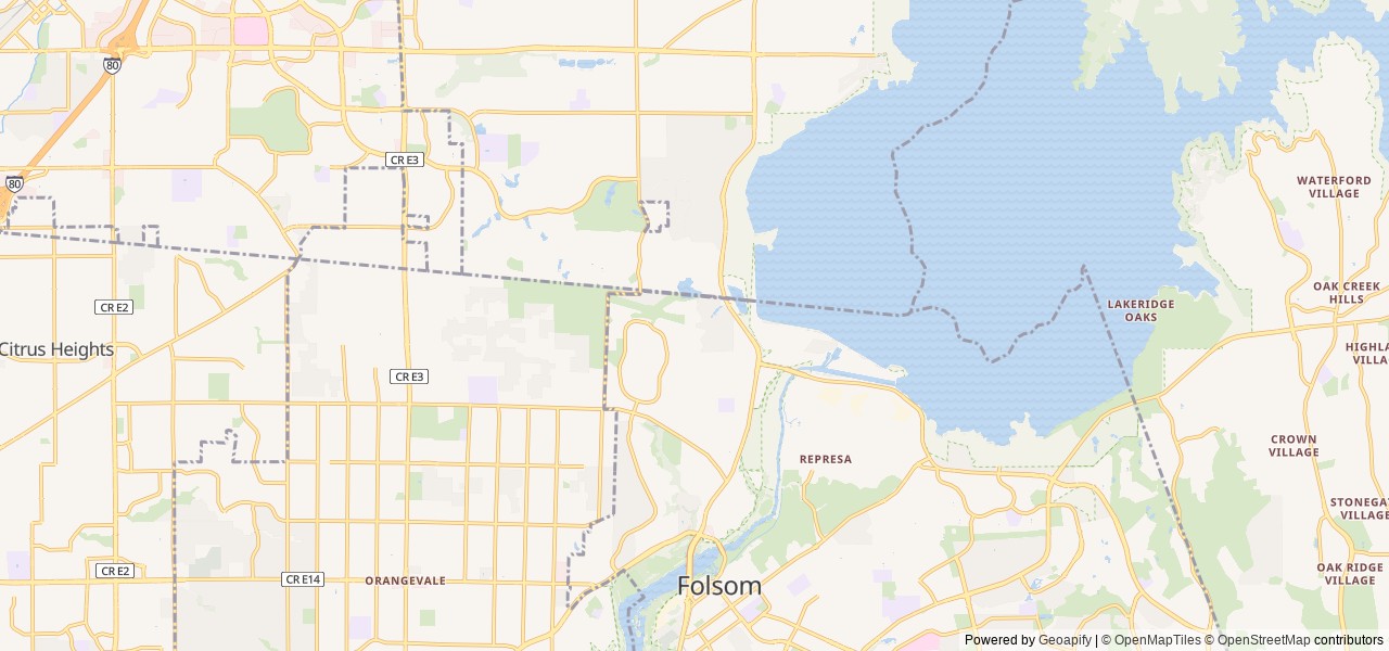 Map for Timber Ridge Travel Trailer:  NO BURNING MAN! near Folsom, CA