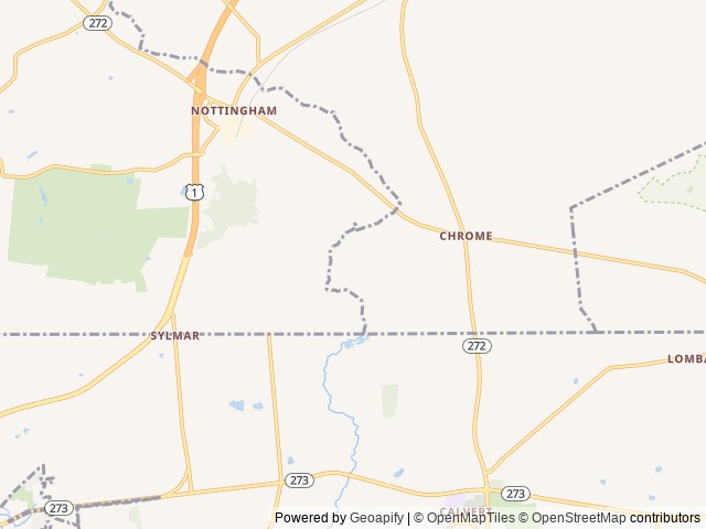 Map for Walsh camper near Nottingham, PA