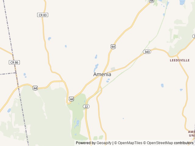 Map of Hotel Caravana location at Amenia, NY, United States