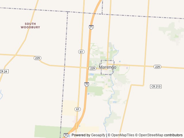 Map for Grandma's and Grandpa's 5th wheel camper - Walker Run Farm near Marengo, OH
