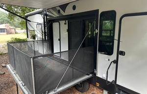 42’ Luxury Toyhauler with rare Side Patio