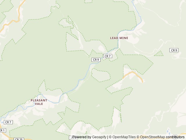 Map of Horseshoe Recreation Area location at Parsons, WV, United States