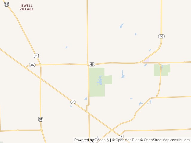Map of Ceraland Park location at Columbus, IN, United States