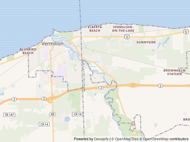 Map of Riverview RV Park & Marina location at Sandusky, OH, United States