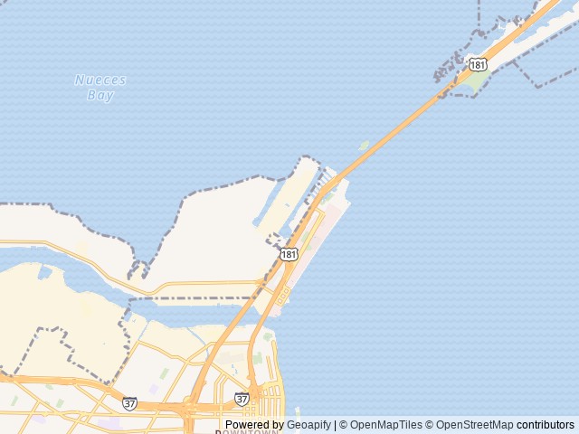 Map of North Beach RV Park location at Corpus Christi, TX, United States