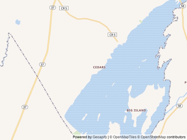 Map of Rogers Camps location at Hammond, NY, United States