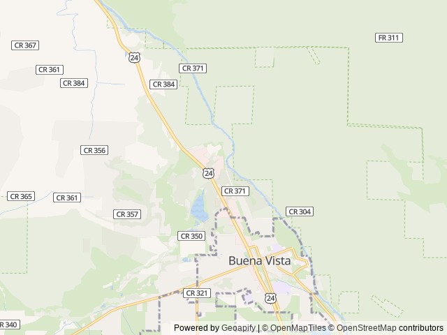 Map of Mt. Princeton RV Park location at Buena Vista, CO, United States