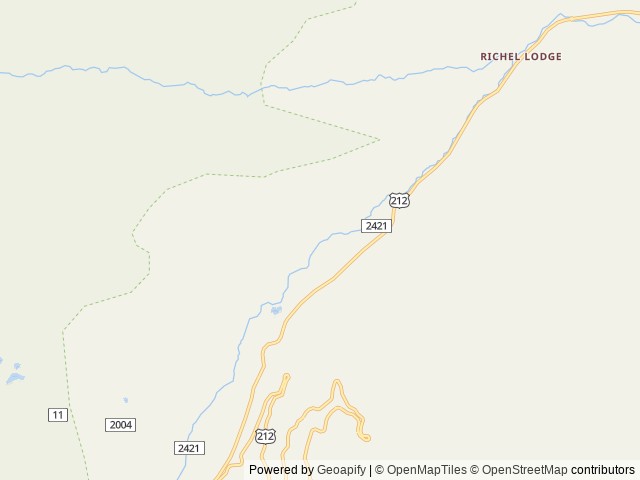 Map of Limber Pine location at Red Lodge, MT, United States