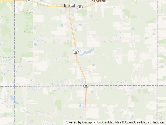 Map of Paradise Lakes Campground location at Bristolville, OH, United States
