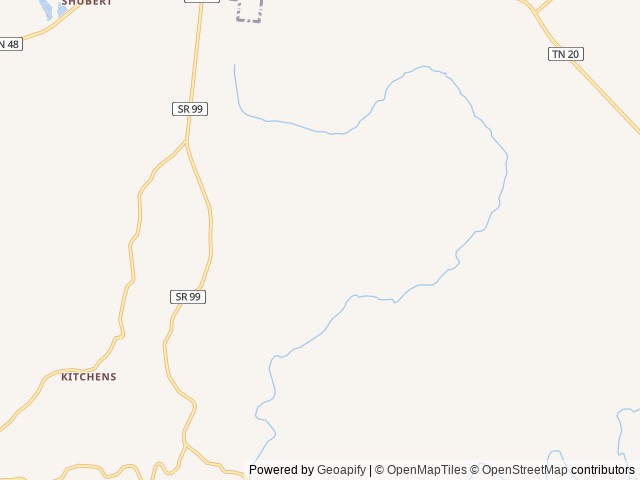 Map of Swiss Haven RV Campground location at Hohenwald, TN, United States