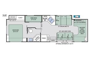 2017 Thor Motor Coach Chateau 31E Bunkhouse