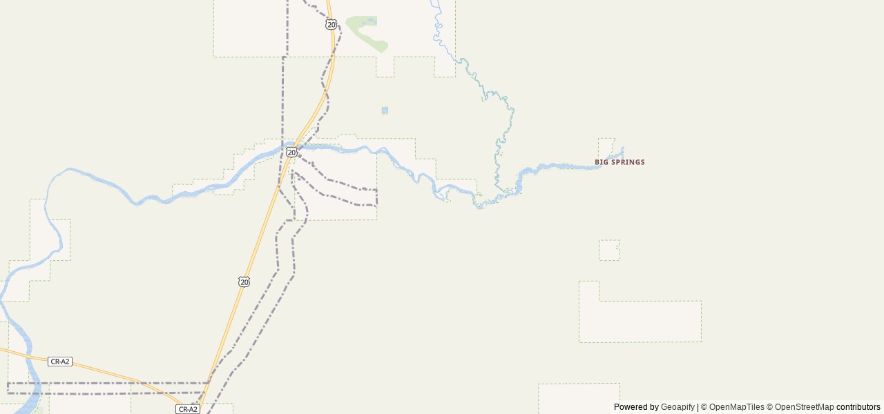 Map of Big Springs Warming Hut location at Island Park, ID, United States