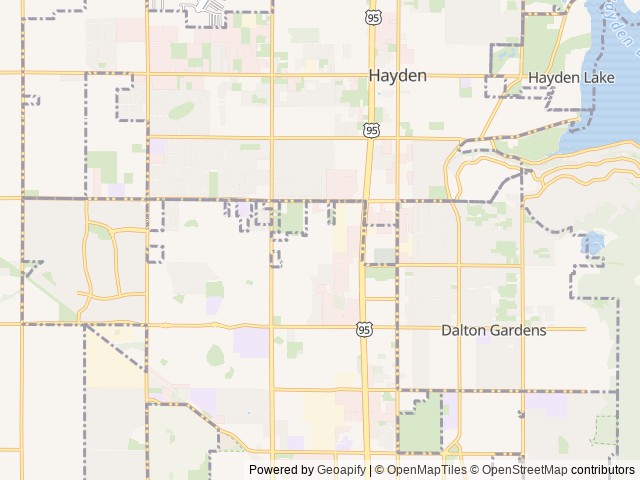 Map of Coeur d'Alene Elks Lodge #1254 "Members Only" RV Park location at Coeur d'Alene, ID, United States