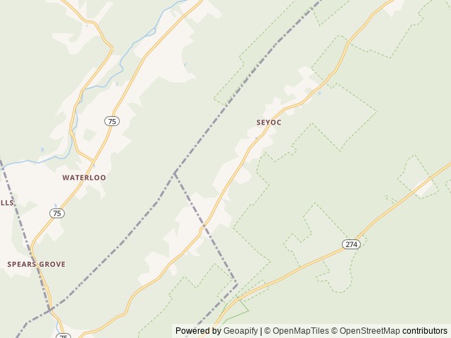 Map of Wildwood RV Resort location at Blain, PA, United States