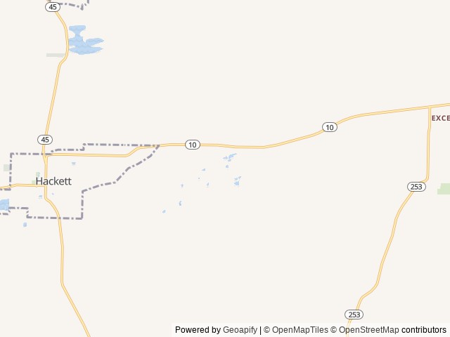 Map of Big Foote Campground location at Hackett, AR, United States