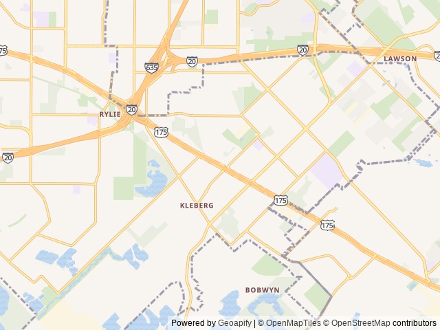 Map of Dallas Shady Oaks RV Park location at Dallas, TX, United States