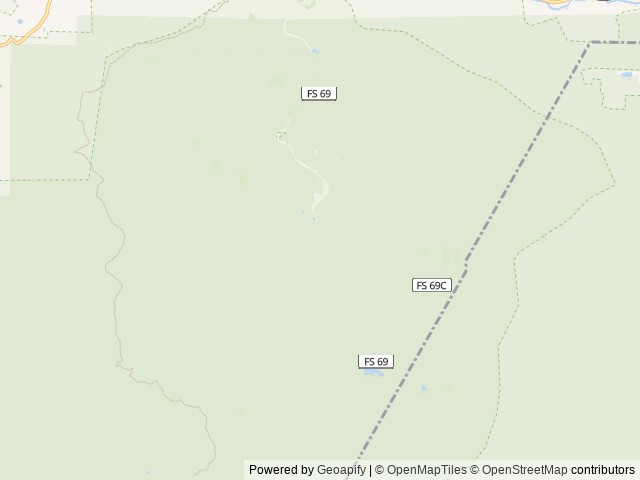 Map of Frank Gross Campground location at Blue Ridge, GA, United States