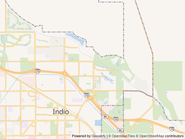 Map for 2025 Forest River RV Wildwood 32BHDSGlamping STYLE near Indio, CA