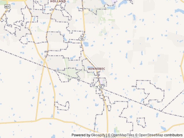 Map for Glamping Castle - Fifth Wheeling Adventures near Angier, NC