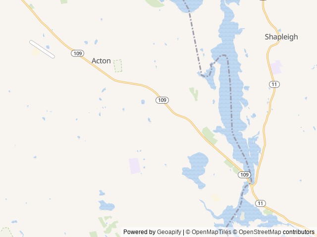 Map of Apple Valley Campground location at Acton, ME, United States