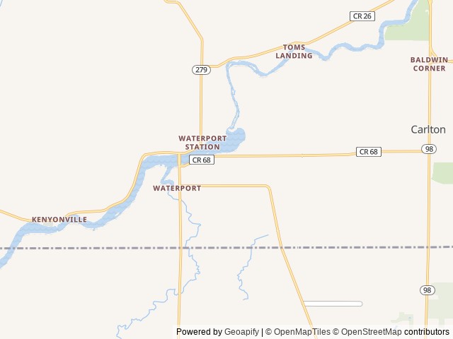 Map of Red Breeze Private Camp Site location at Waterport, NY, United States