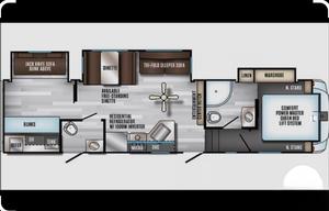 2019 Arctic Wolf 38' Bunkhouse 5th Wheel- sleeps 8