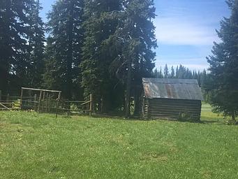Barn with horse corral near Buck Park Cabin