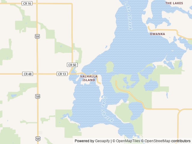 Map of Valhalla Island Campground location at Slayton, MN, United States