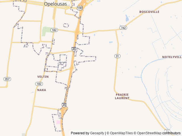 Map for Time Travelers 2022 Forest River Rogue near Opelousas, LA