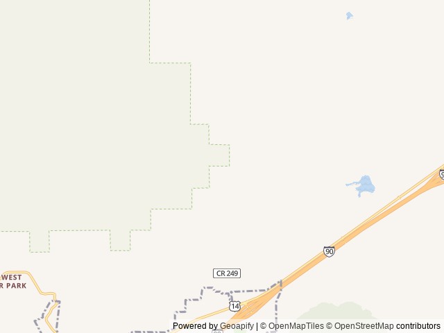 Map of Sundance location at Hill City, SD, United States