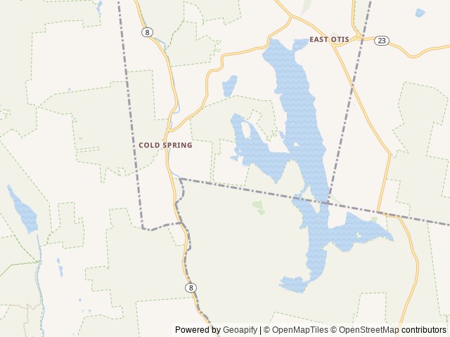 Map of Camp Overflow location at Otis, MA, United States