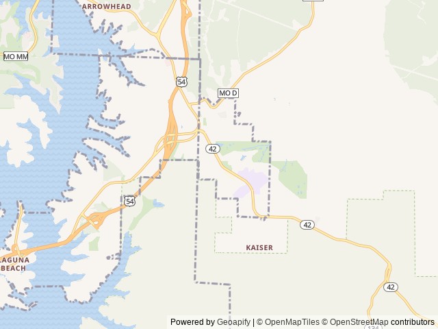 Map of Osage Beach RV Park location at Osage Beach, MO, United States