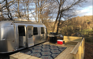 Airstream 22FB Bambi Private Hillside Campground