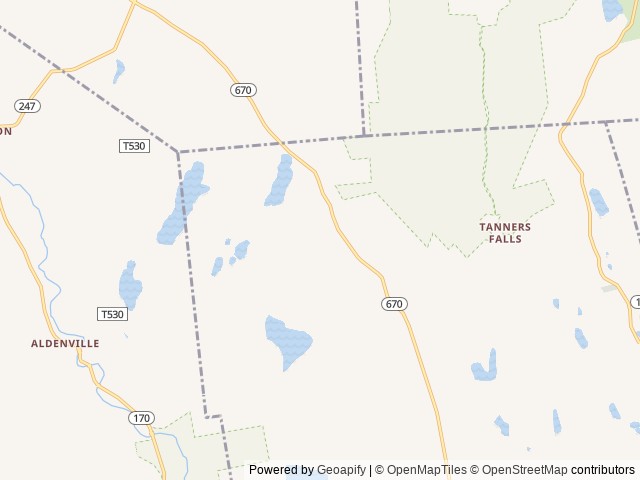 Map of Honesdale/Pocono KOA location at Honesdale, PA, United States