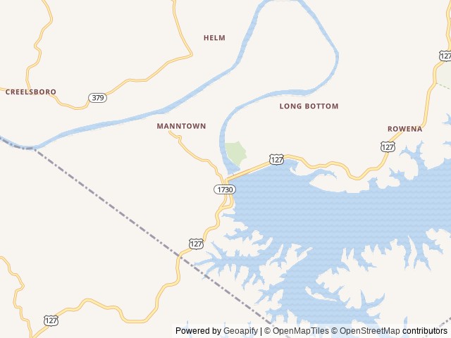 Map of Kendall Campground location at Jamestown, KY, United States