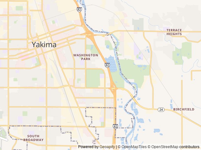 Map of Circle 'H' RV Park & Storage location at Yakima, WA, United States