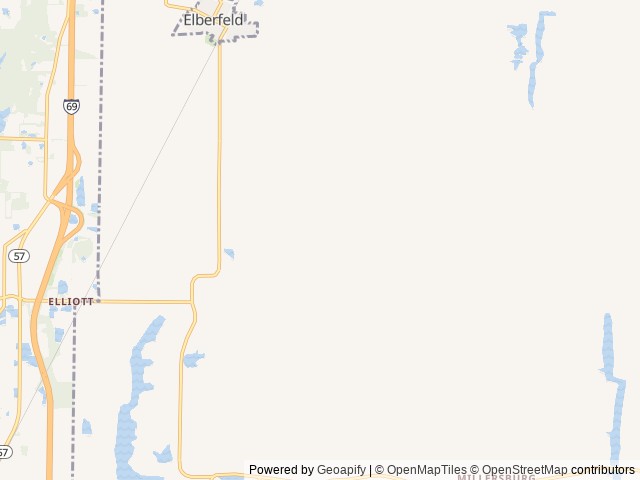 Map for Welcome to the Wolf Pup Bunk House near Elberfeld, IN