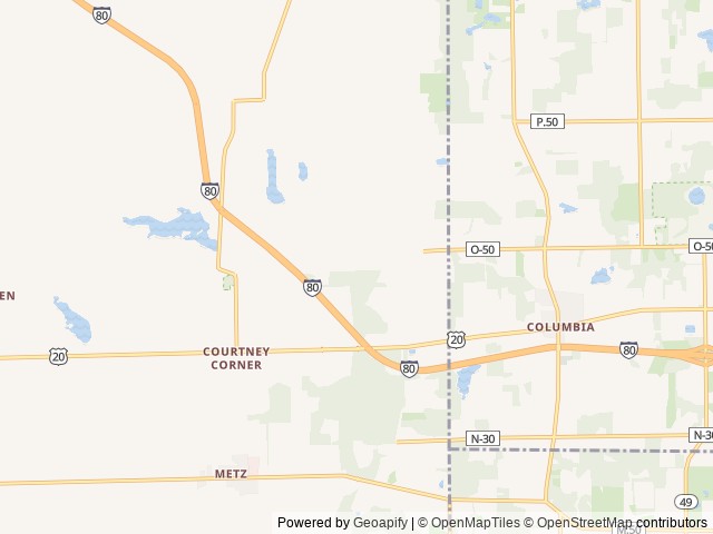 Map of Camp Sack-In location at Angola, IN, United States